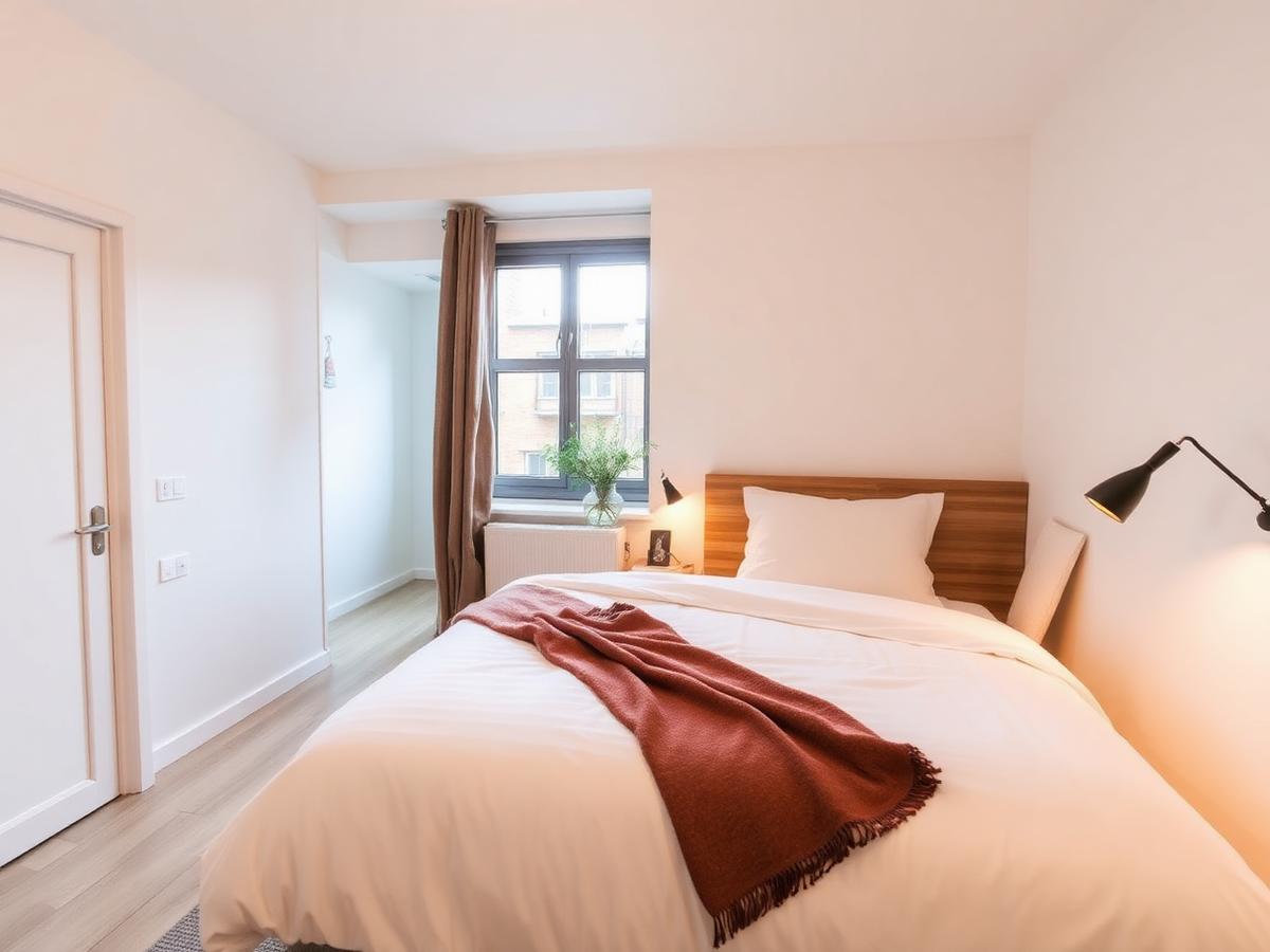 Gemütliches Schlafzimmer eines Airbnb
